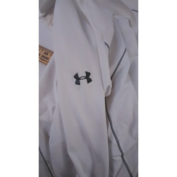 Under Armour white mens long sleeved polo coldgear - Picture 5 of 12